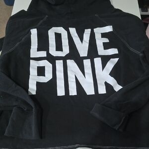 Vs PINK Crop Hoodie Large Nwt